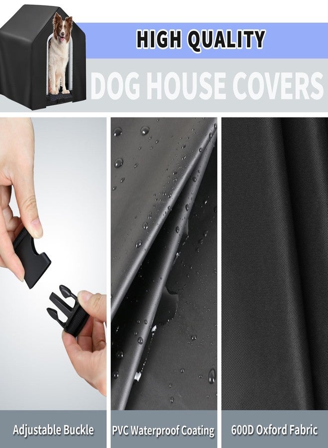 Kasla Dog House Cover,Dog Houses Cover for Large Dogs Outside,Covers for Winter Large Dog House Outdoor Weatherproof (39x37x37in) - Image 3